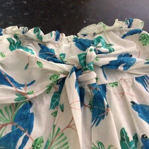 Farm Rio strapless jumpsuit with bow tied bodice